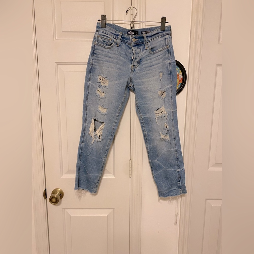 Hollister jeans low rise crop boyfriend